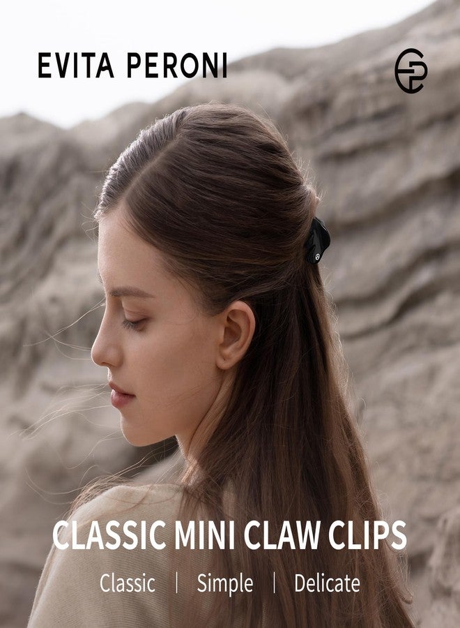 EVITA PERONI Small Hair Clips, Mini Hair Clip for Hair, Little Tiny Claw Clips for Women Girls Half Updo, Elegant Black - Image 2